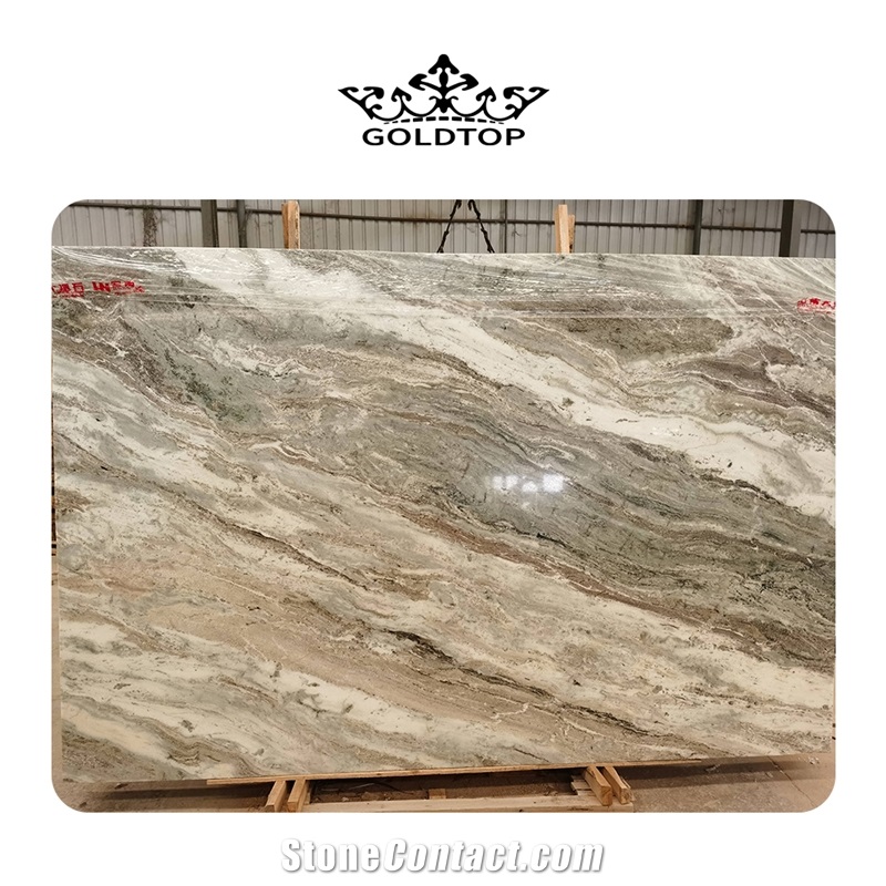 High Quality Fantasy Brown Marble Slabs For Background Wall