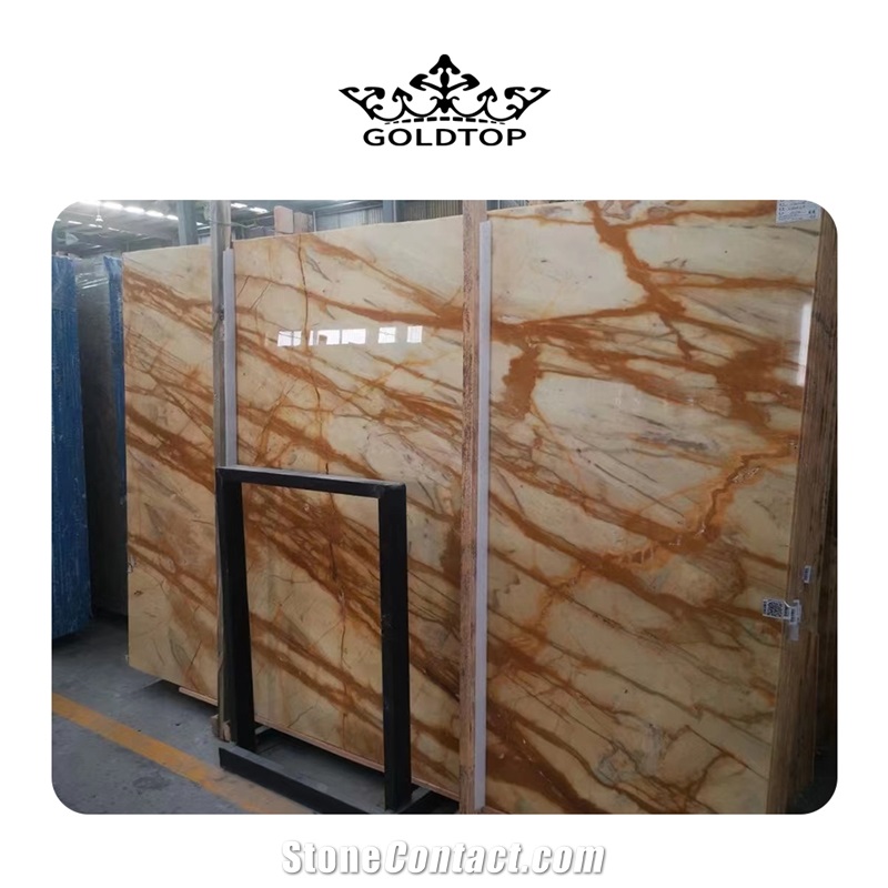 Luxury Giallo Siena Marble Slabs For Project