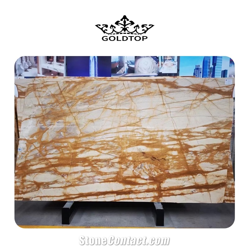 Luxury Giallo Siena Marble Slabs For Project