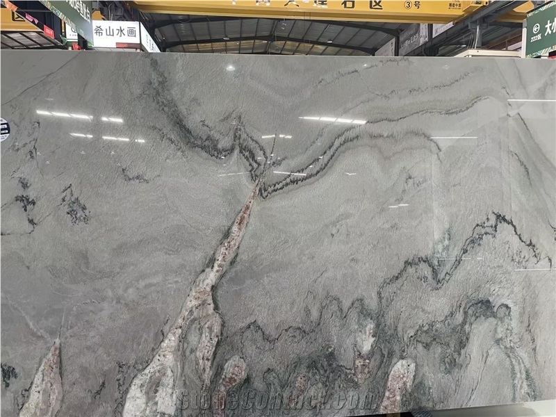 Nice Grey Quartzite Iceland Gray Slabs