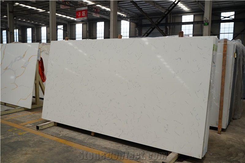 Jumbo Size Carrara White Wholesale Price  Quartz Slabs