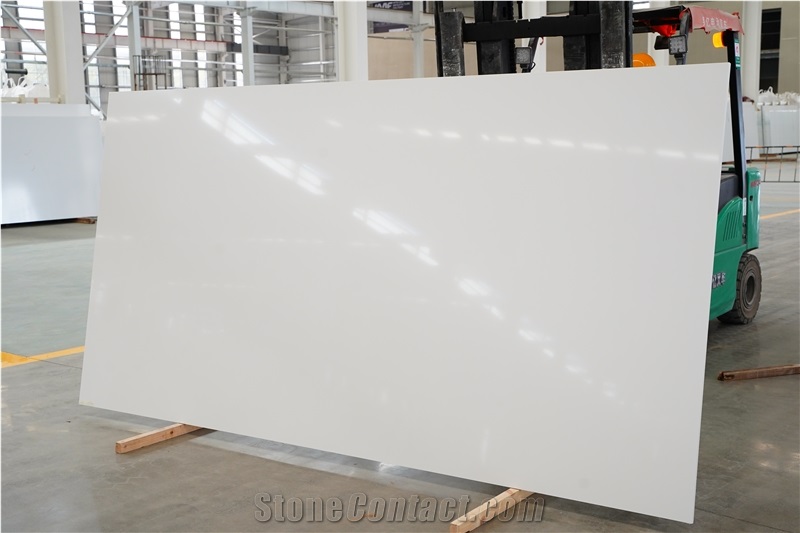 Pure White Quartz Stone Slabs For Promotion Quartz Slabs