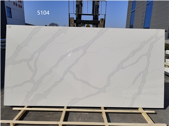 White Quartz Calaccata Quartz Slabs For Promotion