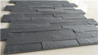 Black Slate Stone Wall Cladding Panel Veneer