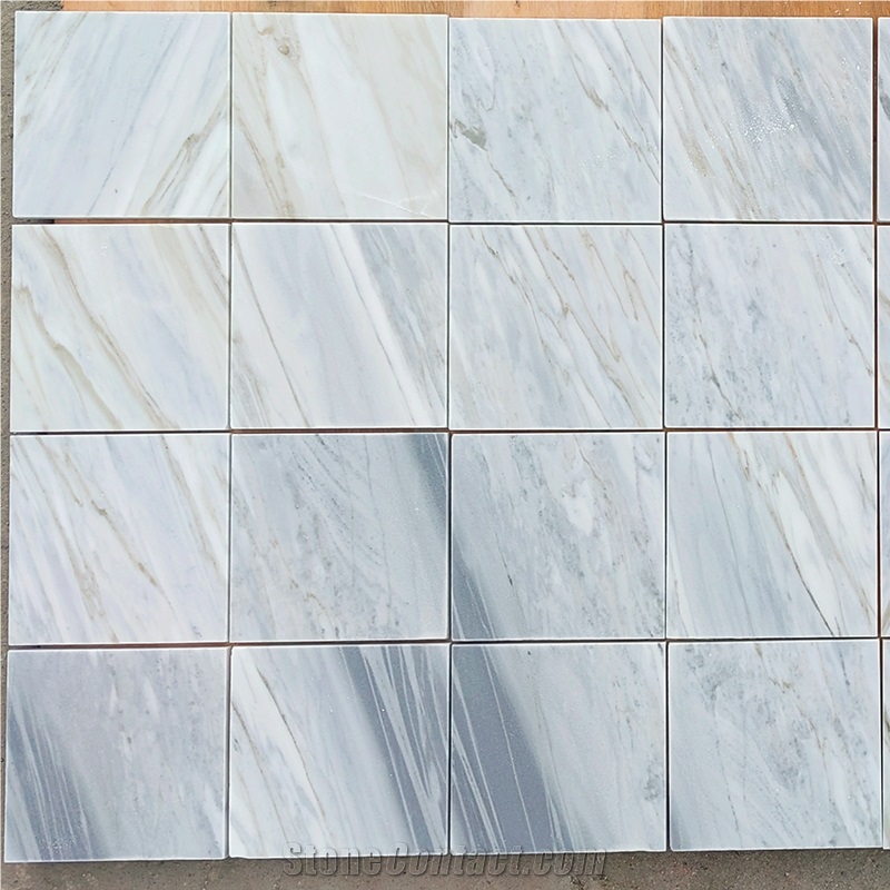 Calacatta Bluette Italy Blue Marble Flooring Tiles