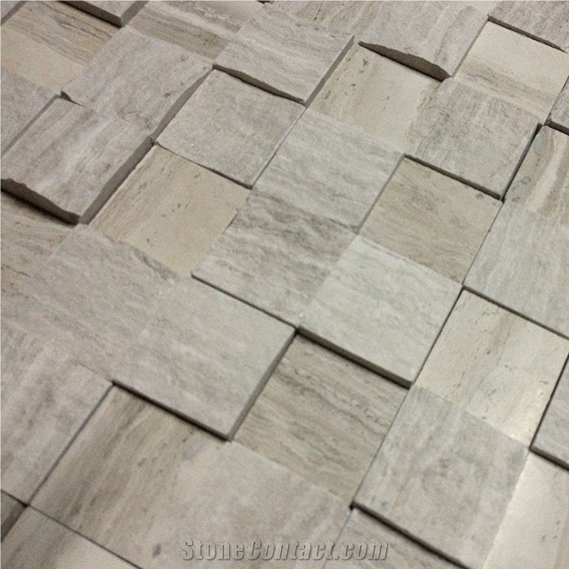 Wooden Marble Grey Wood Vein Backsplash Mosaic