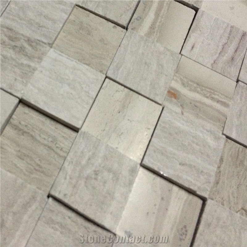 Wooden Marble Grey Wood Vein Backsplash Mosaic