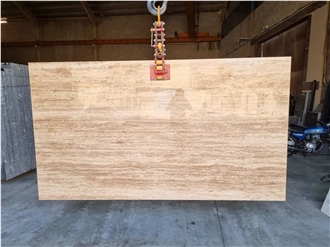 Soft Silver Travertine Slabs