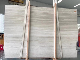 China Grey Wood  Limestone White Wooden Marble Slabs