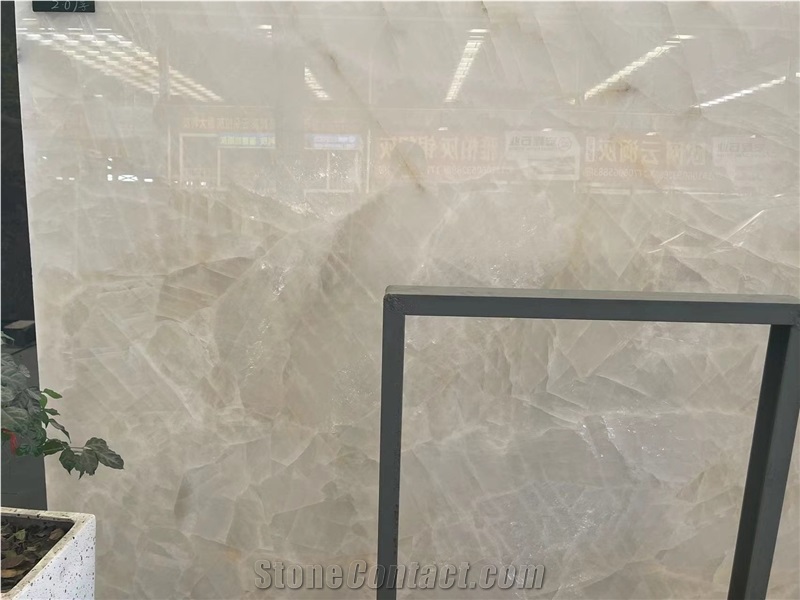 China Ice Flake Jade Onyx Polished Slabs Polished Wall Tiles