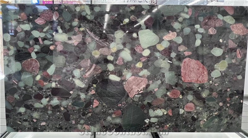 China Multicolor Lithosporic Granite Slabs Tiles