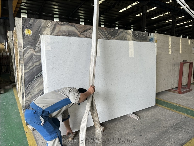 LUXURY WHITE CRYSTAL MARBLE BIG GRAINS Hot Products 2023