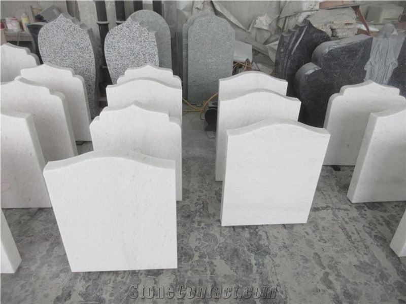 Vietnam White Marble Headstone Good Quality For The Lost Ones