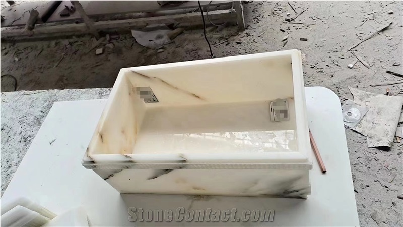 Black Marble Portoro Athen Gold Wash Basin For Bathroom