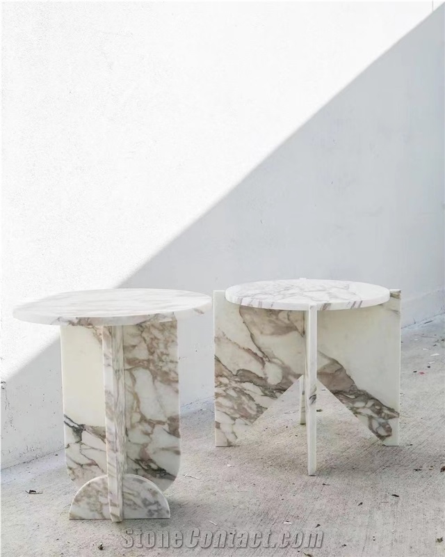 Luxury Solid Marble Statuario Coffee Table For Office Decor