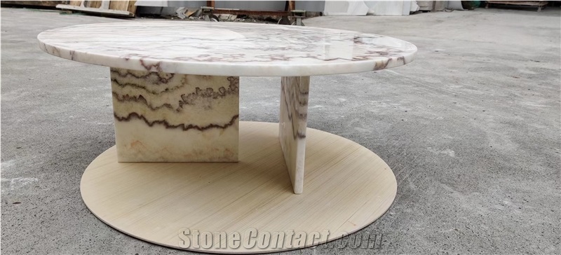 Marble Thassos Side Coffee Table For Home Decoration