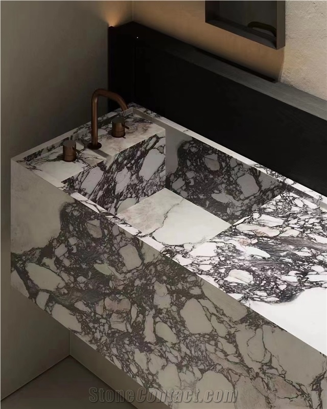 Solid Marble Carrara Rectangle Pedestal Bathroom Wash Basin