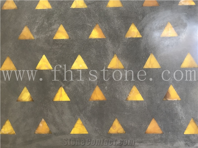 Triangle Geometric Pattern Terrazzo Slabs&Tile Transparent Terrazzo