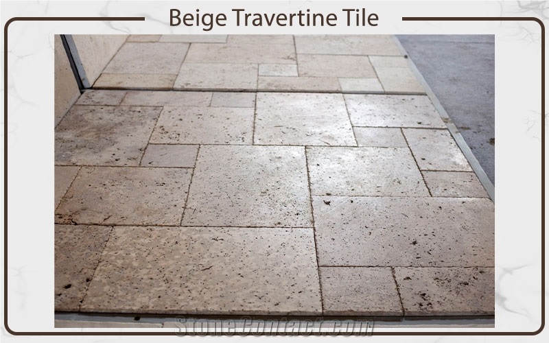 Beige Travertine Tiles (Vein Cut / Cross Cut)
