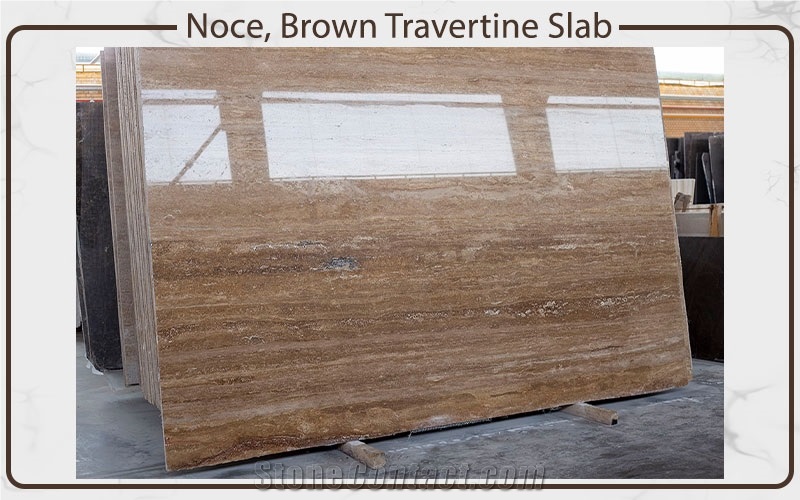 Brown Travertine Slabs (Vein Cut / Cross Cut)