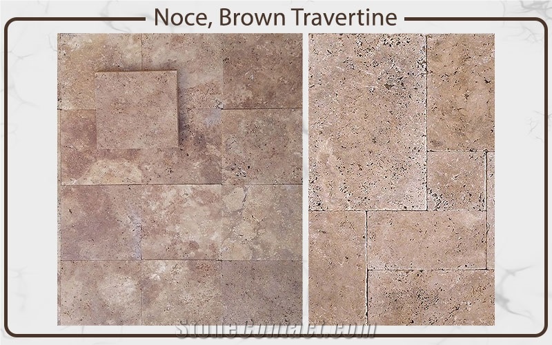 Brown Travertine Tiles (Vein Cut / Cross Cut)