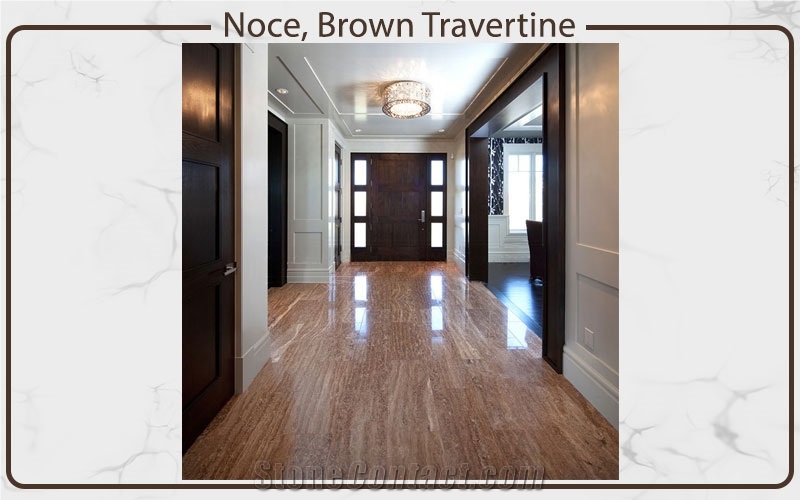 Brown Travertine Tiles (Vein Cut / Cross Cut)