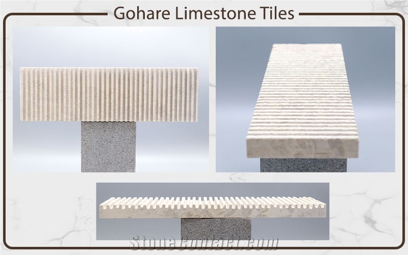 Gohare Limestone Tiles (Fossil / Flower)