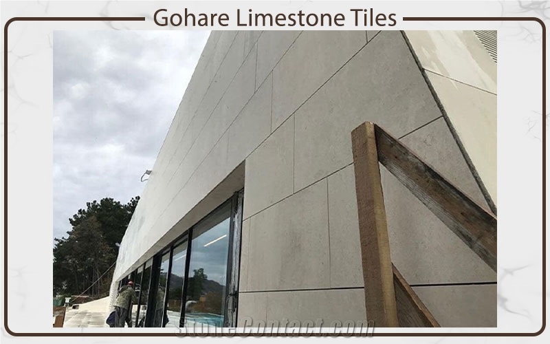 Gohare Limestone Tiles (Fossil / Flower)