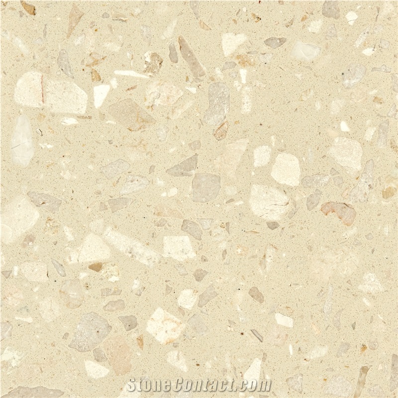 Fatiya Artificial Marble Aggregate Beige Floor Tile Decorate
