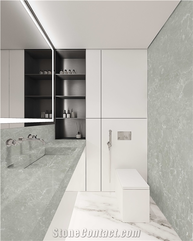Fatiya Artificial Marble Grey  Interior Decoration  Slab