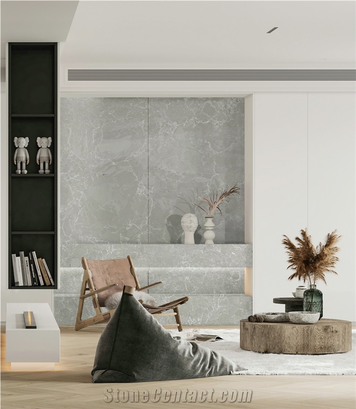 Fatiya Artificial Marble Grey  Interior Decoration  Slab