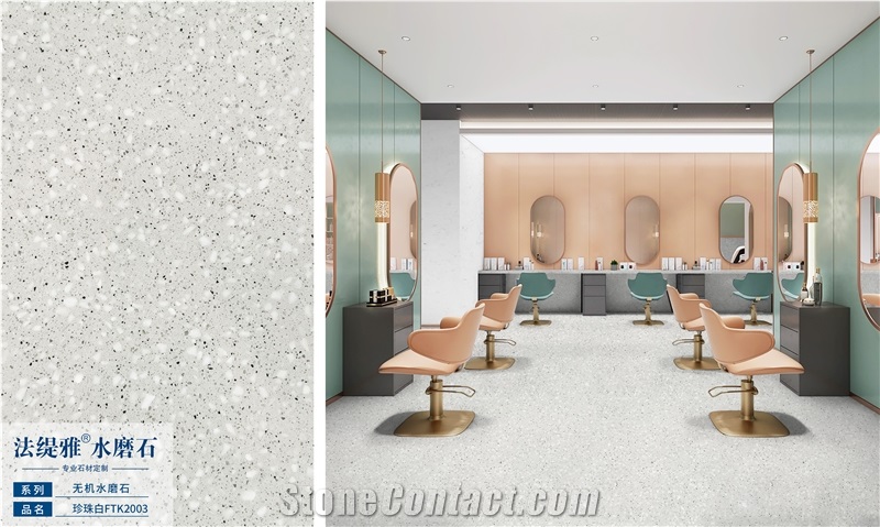 Fatiya Artificial Terrazzo White Wall Decoration Floor Tile