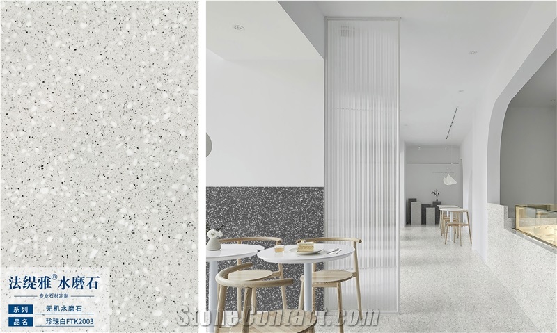 Fatiya Artificial Terrazzo White Wall Decoration Floor Tile