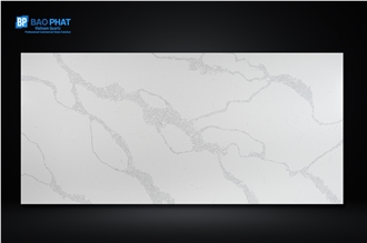 Q9201 Vietnam Made Calacatta White Quartz Slabs