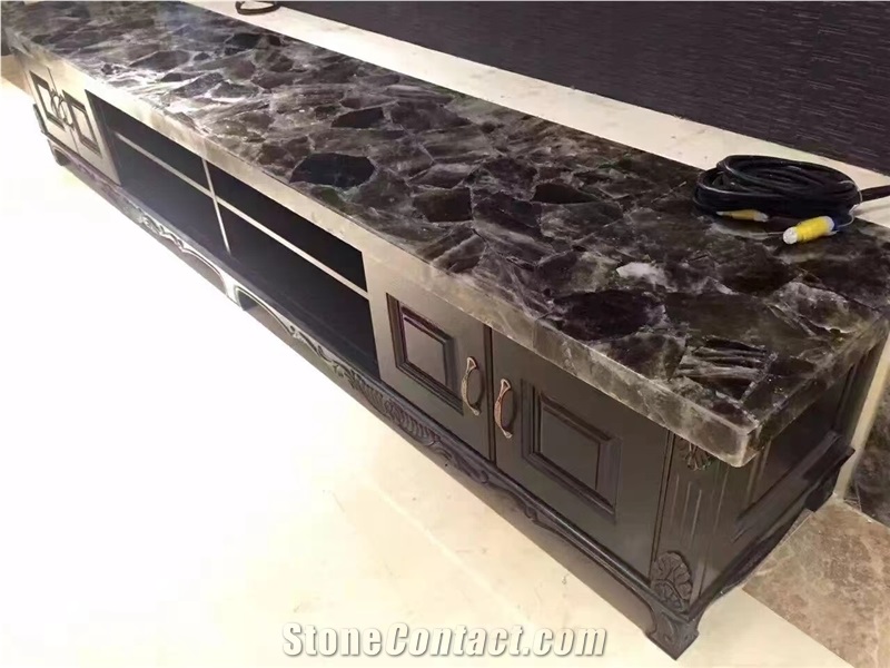 ZR009 Artificial Stone Countertop Semi-Precious Stone Kitchen Tops