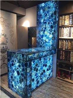 ZR012 Commercial Counters Semi-Precious Stone Reception Counter