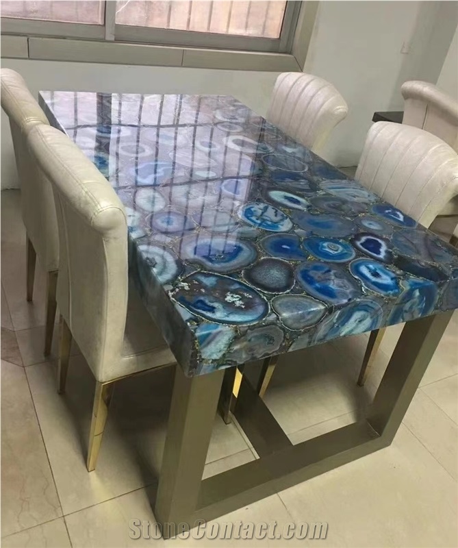 ZR015 Commercial Semi-Precious Stone Furniture Table Tops