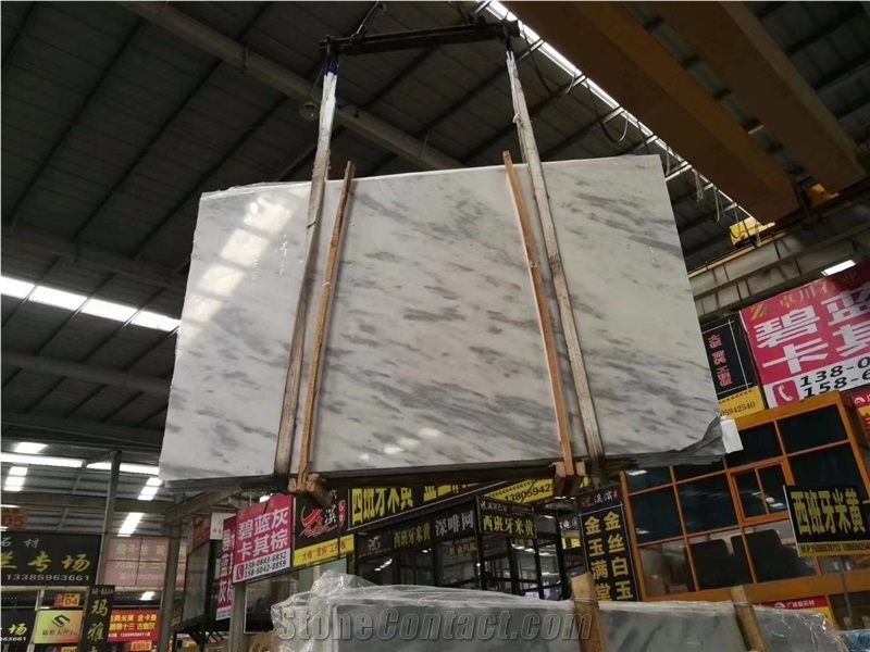 Very Unique And Strong Snow White Marble Slabs