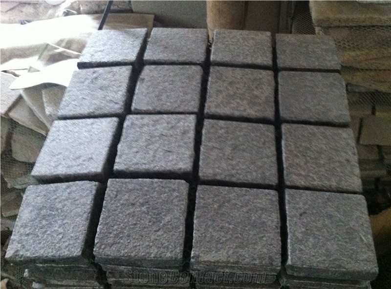 Fuding Black Paving  Granite  Cobble Pattern
