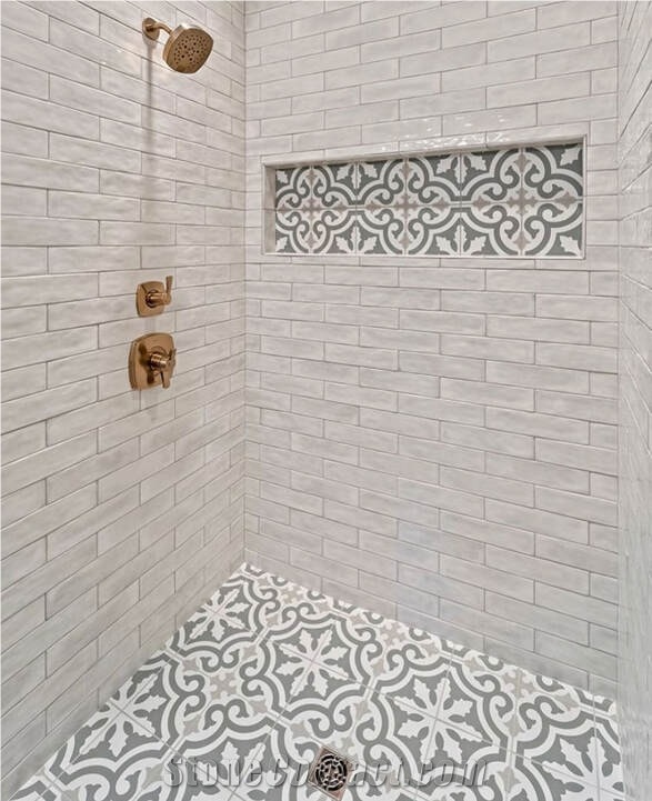 Ceramic Tiles Bathroom Wall, Shower Wall And Floor