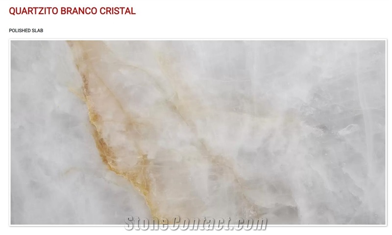Branco Cristal Quartzite Slabs Polished