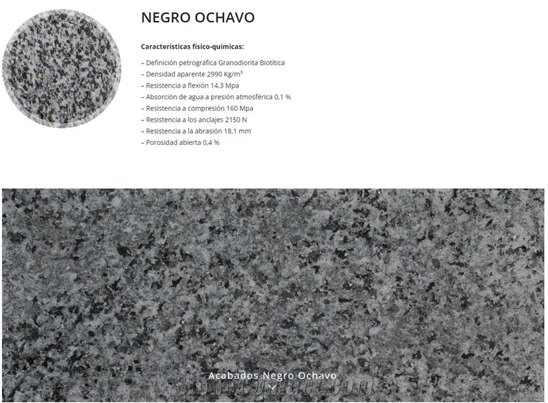 Negro Ochavo Granite Flamed Tiles