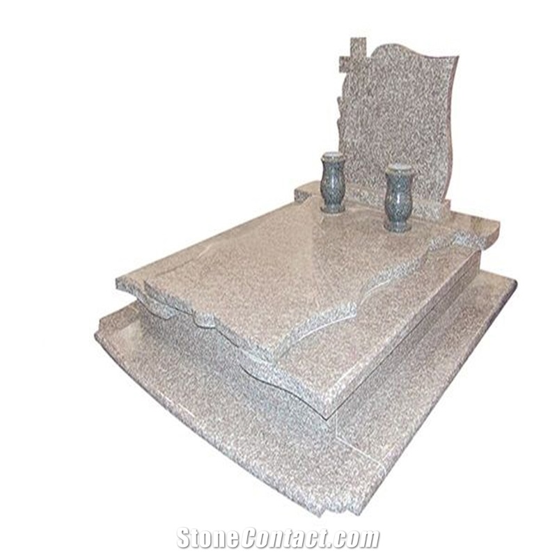 Chinese Black Granite Cemetery Western Style Tombstone