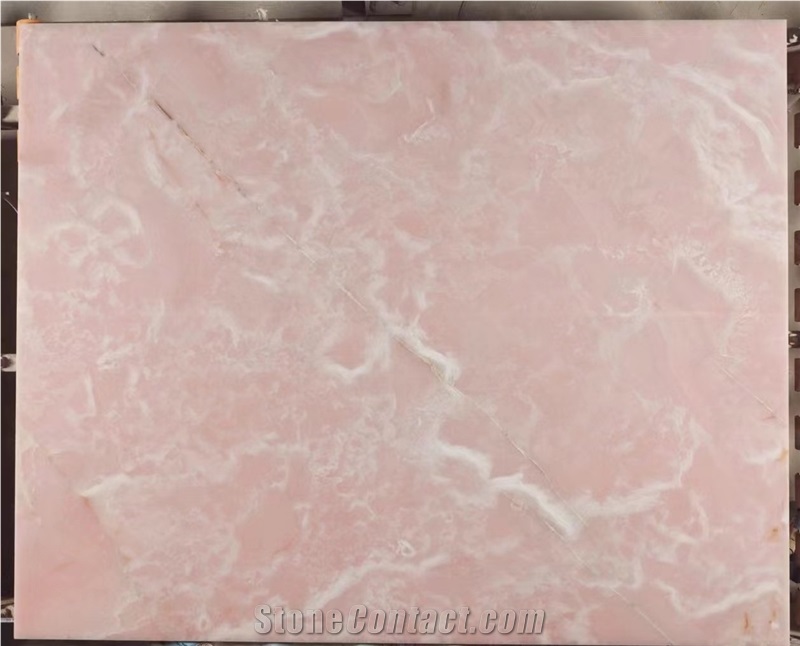 Pink Onyx Slab For Background Walls Slabs
