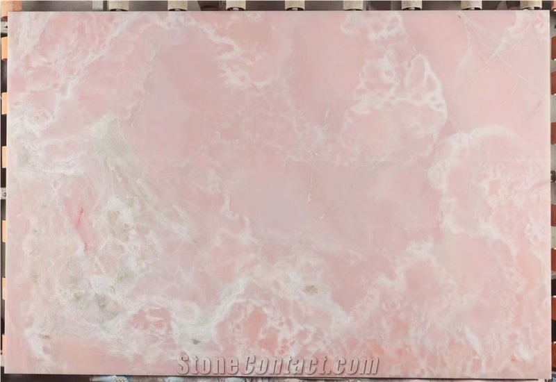 Pink Onyx Slab For Background Walls Slabs