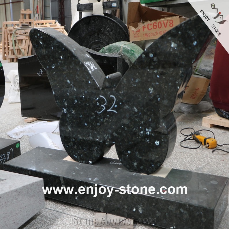 Butterfly Special Style Engraved Tombstone