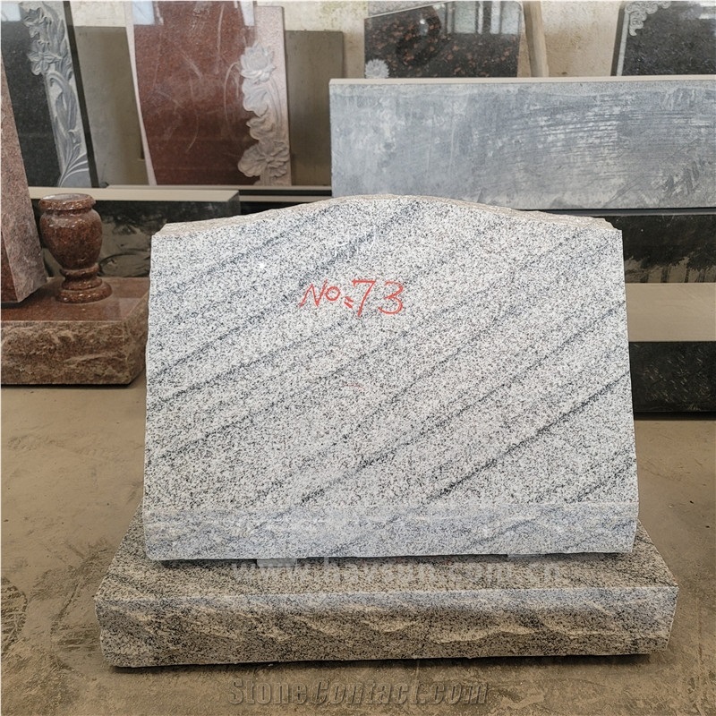 China Viscount /Shanshui White Granite Slant Single Marker