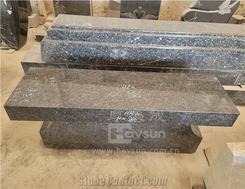 Indian Mahogany Granite Red Color Cemetery Bench