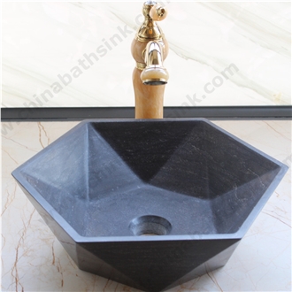 China Blue Limestone Bathroom Sink