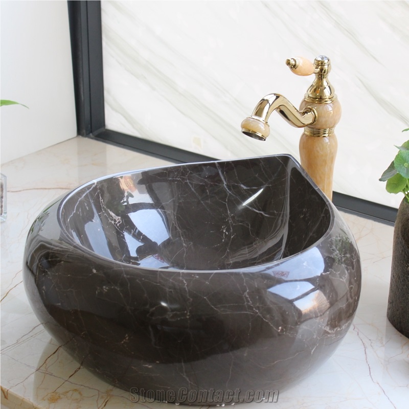 Coffee Mousse Marble Wash Basin